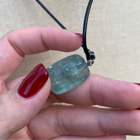 Handmade Funky Genuine Stone Chunk Amulet Necklace - Picture 7 of 16
